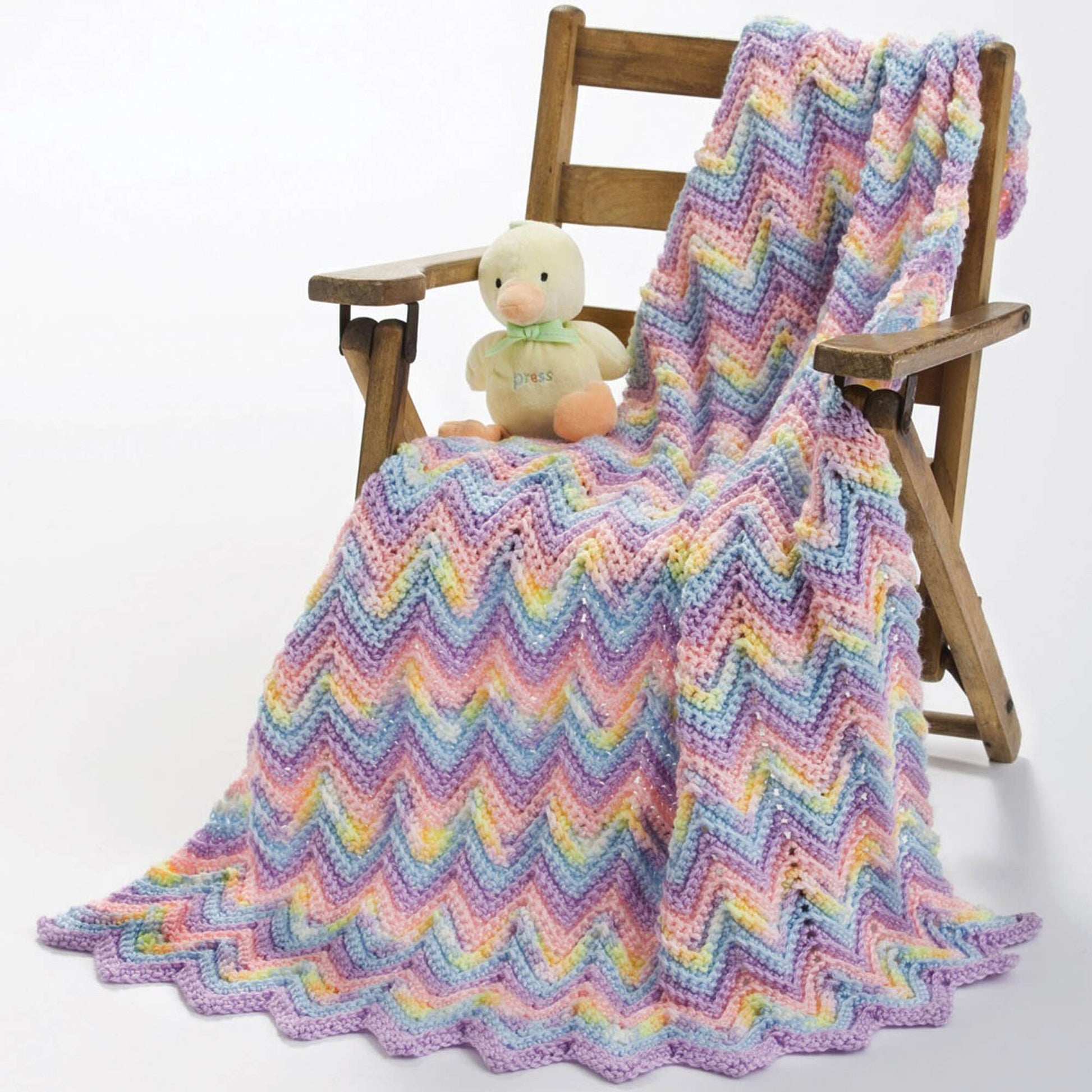 Free Caron Crochet Ripple Baby Blanket Pattern