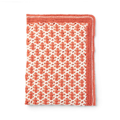Caron Interlocking Stitch Crochet Blanket Single Size