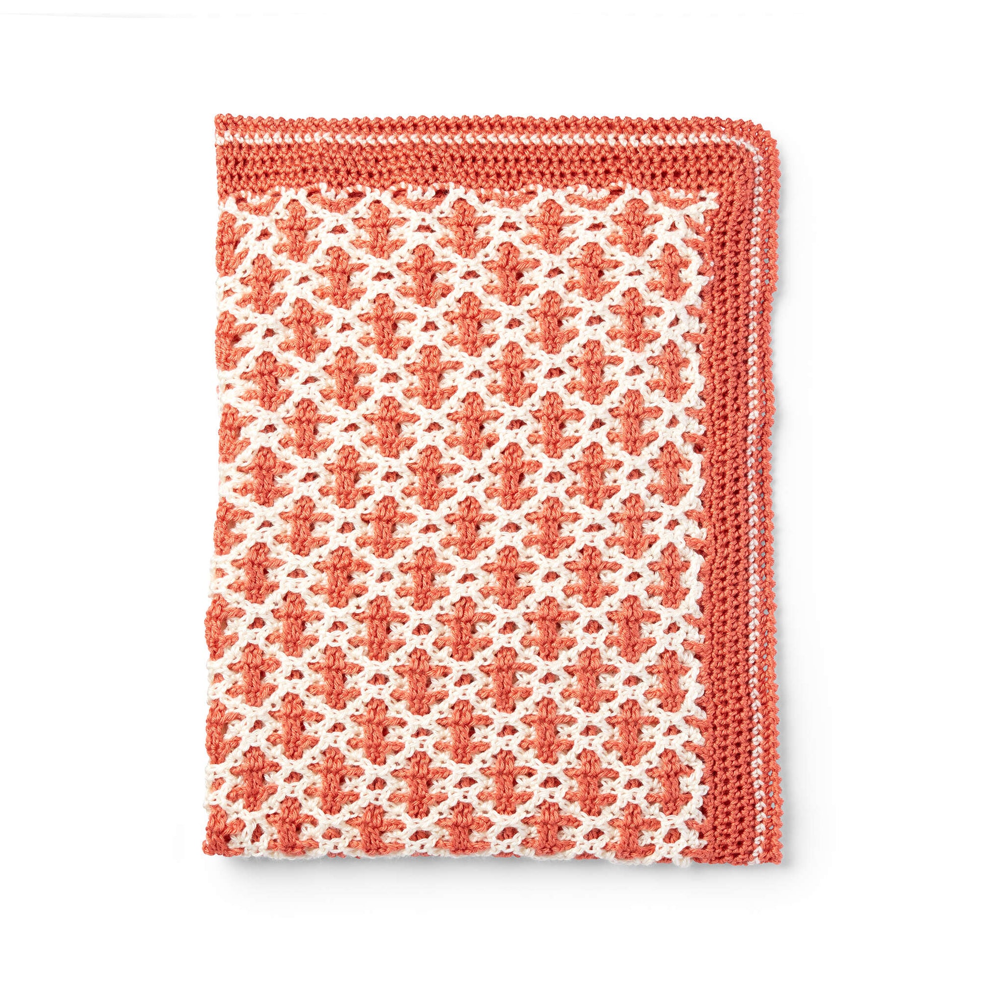 Free Caron Interlocking Stitch Crochet Blanket Pattern