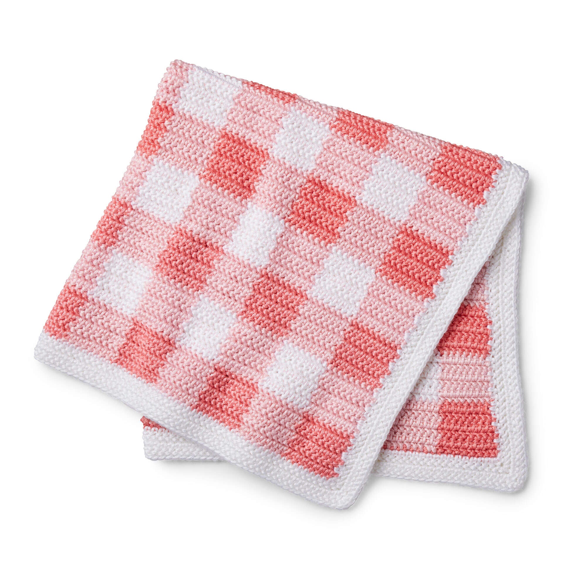 Caron Gingham Crochet Baby Blanket from Yarnspirations