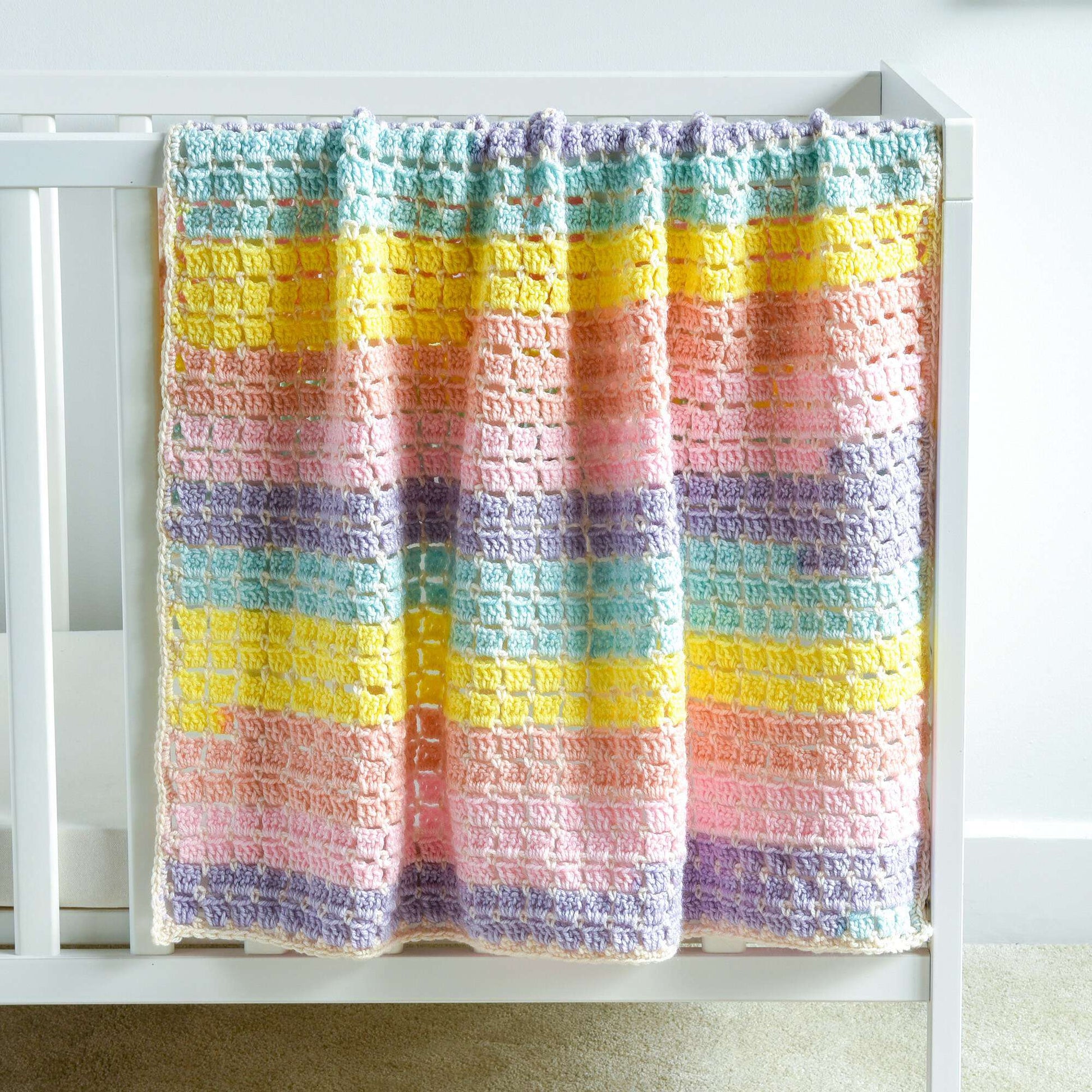 Free Caron Tiles For Miles Crochet Baby Blanket Pattern