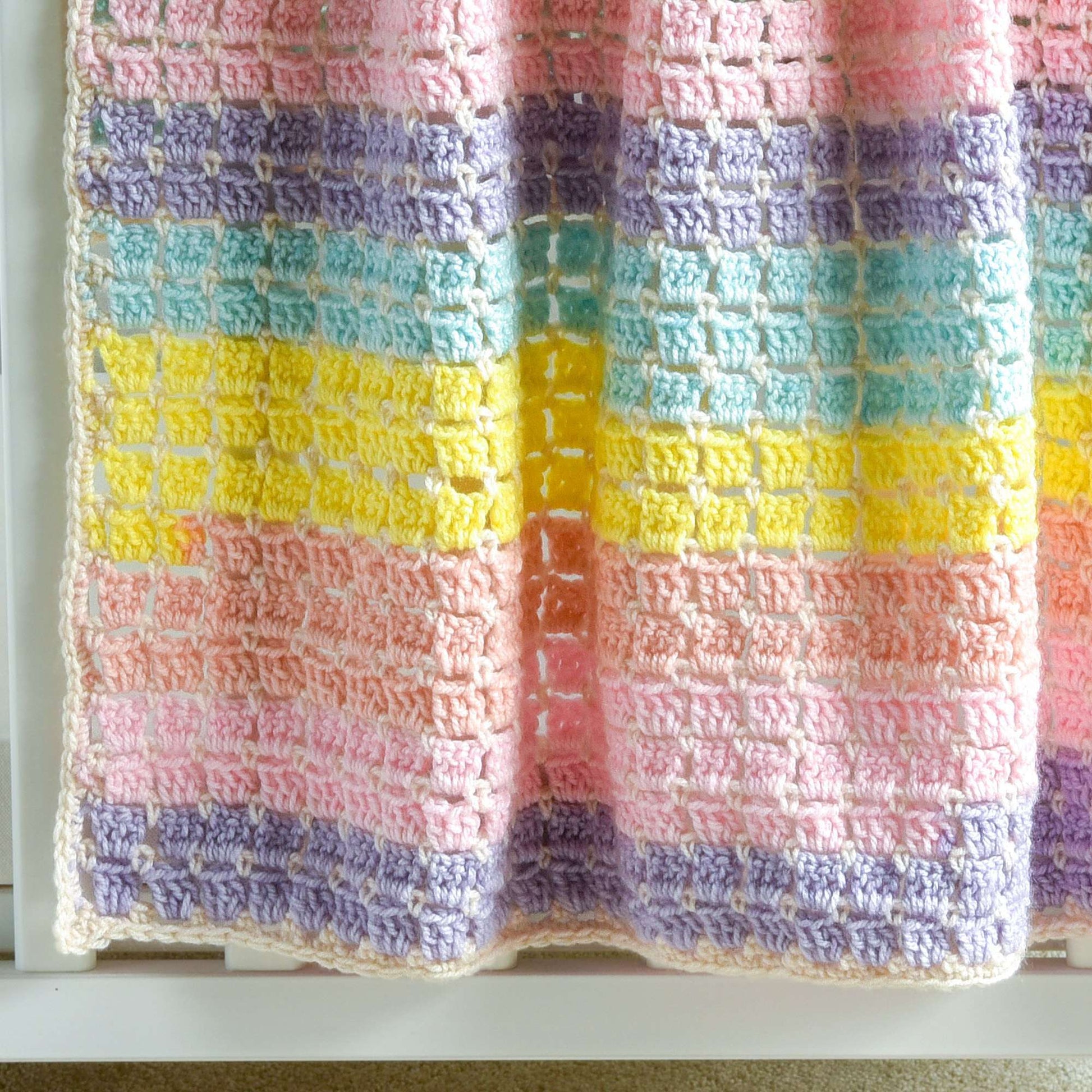 Free Caron Tiles For Miles Crochet Baby Blanket Pattern