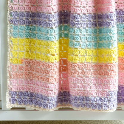 Caron Tiles For Miles Crochet Baby Blanket Crochet Blanket made in Caron Baby Cakes yarn