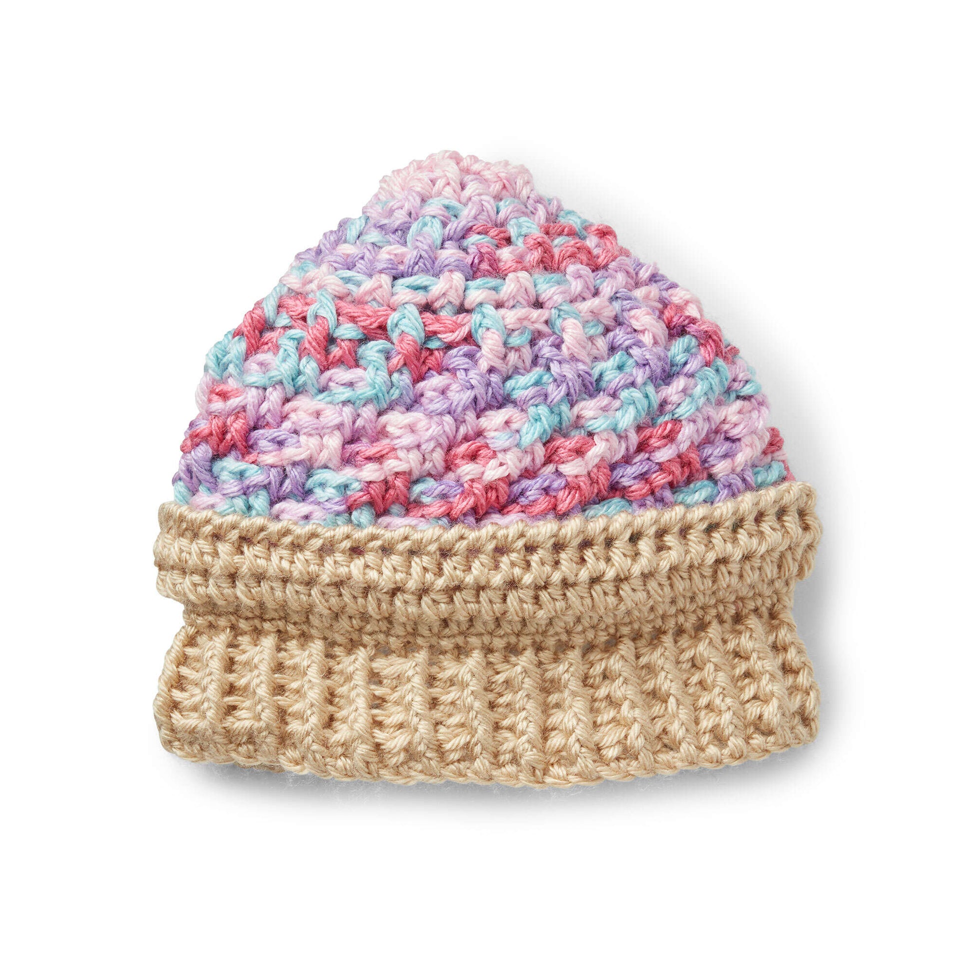 Caron Ice Cream Swirl Crochet Hat 6-12 mos