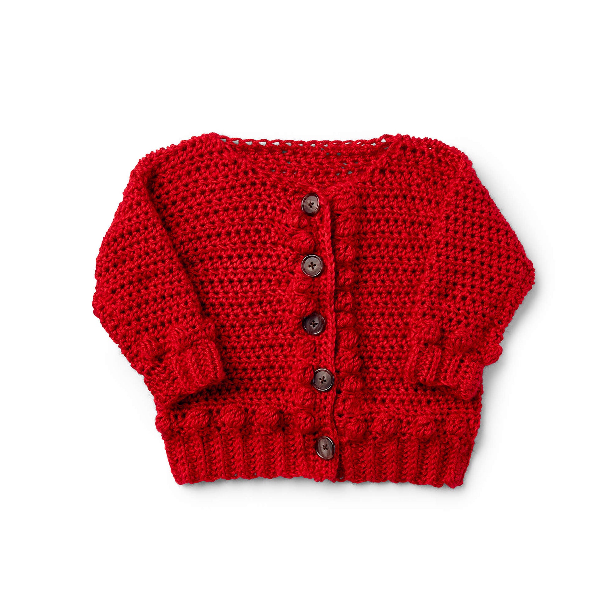 Free Caron Bobbly Baby Crochet Cardigan Pattern