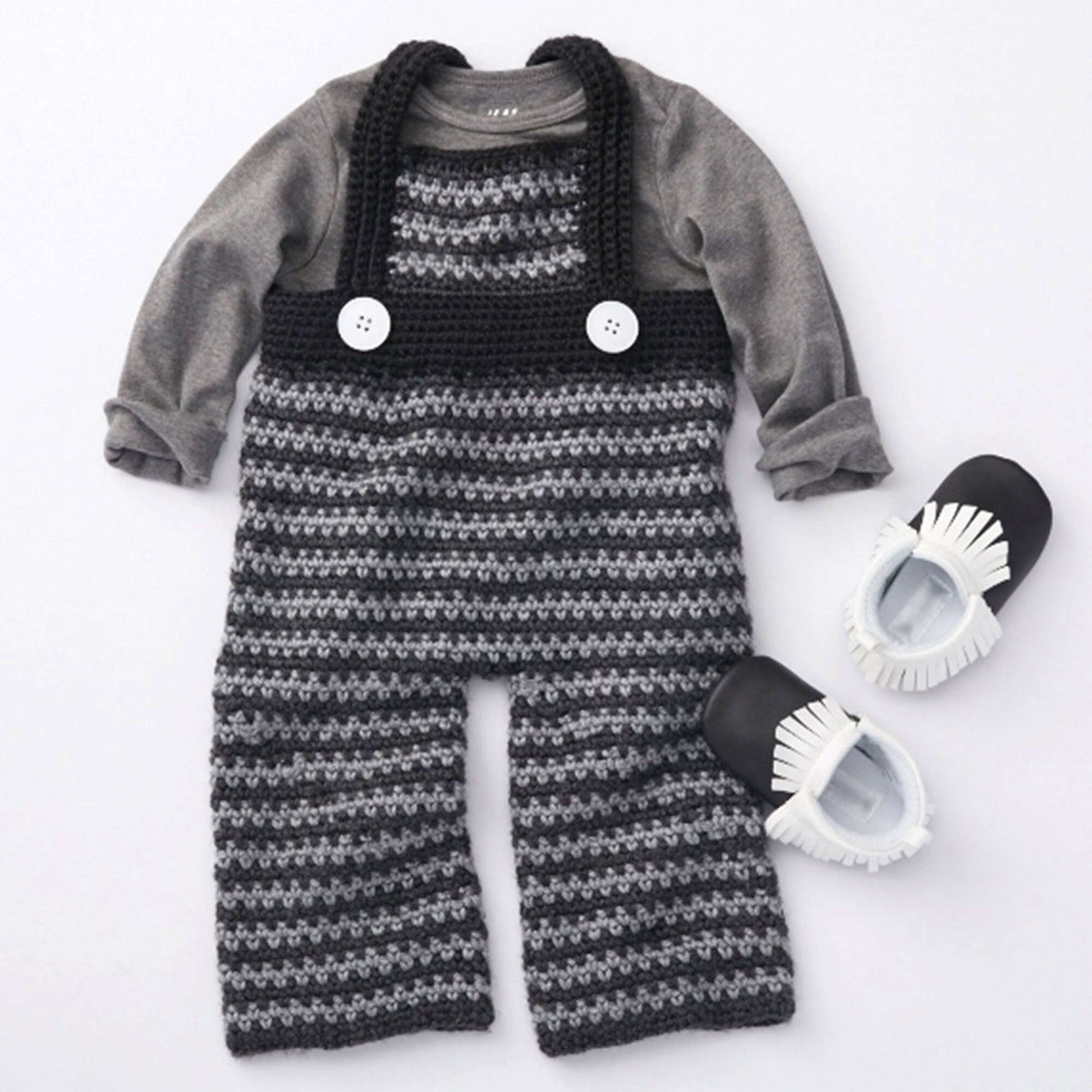 Free Caron Funny Dungarees Crochet Pattern