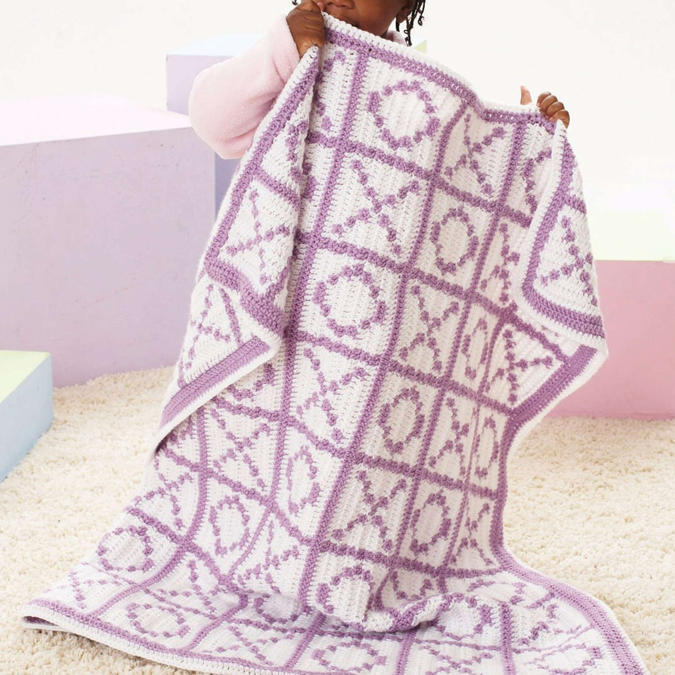 Free Caron Hugs & Kisses Crochet Blanket Pattern Yarnspirations