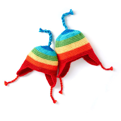Caron Rainbow Crochet Hat 4 yrs