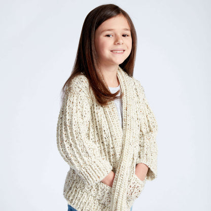 Caron Crochet Chill Time Child's Cardigan Size 8