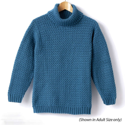 Caron Child's Crochet Turtle Neck Pullover Size 4