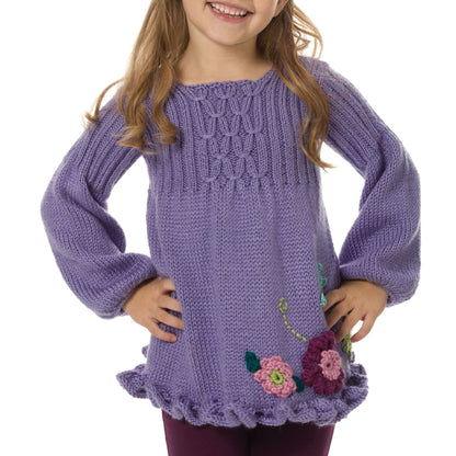 Caron Knit Girl's Smocked Tunic 6 yrs