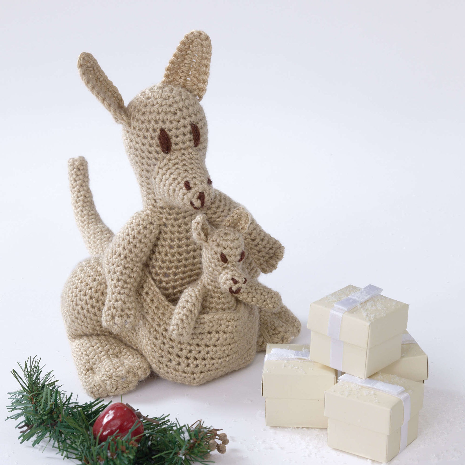Free Caron Mama Kangaroo & Joey Crochet Pattern