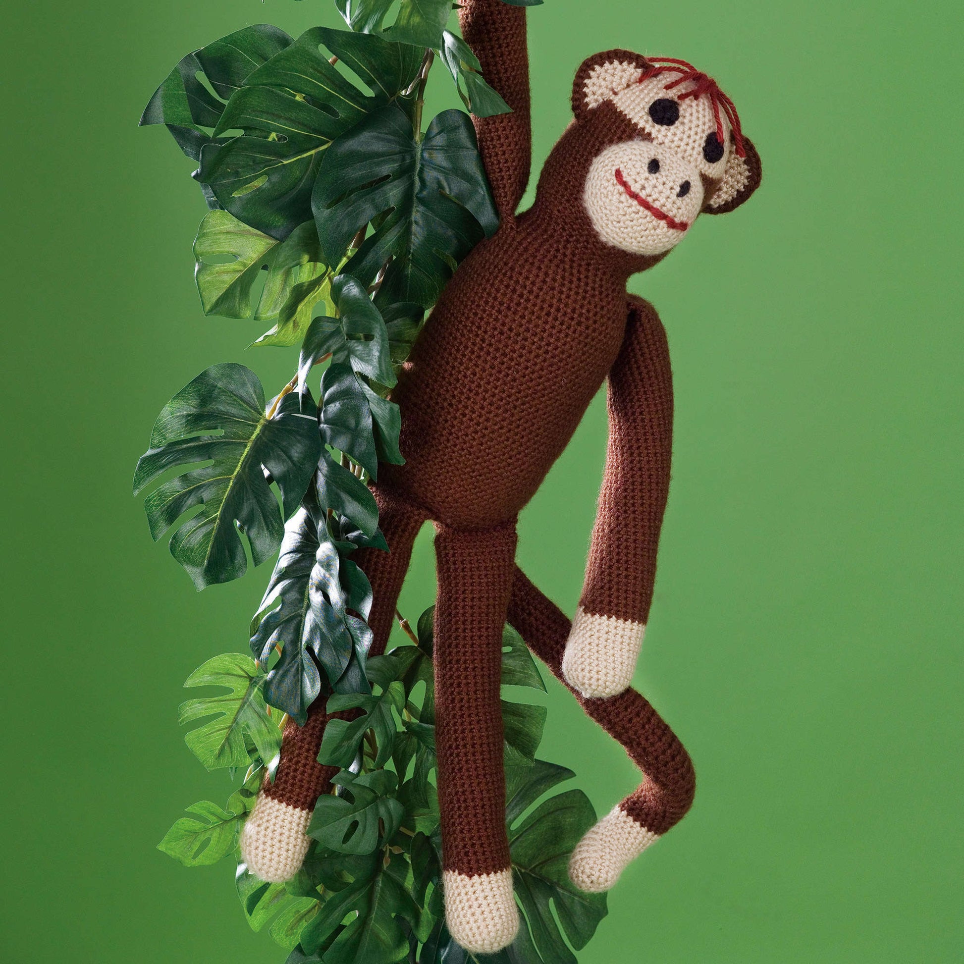 Free Caron Sock Monkey Toy Crochet Pattern