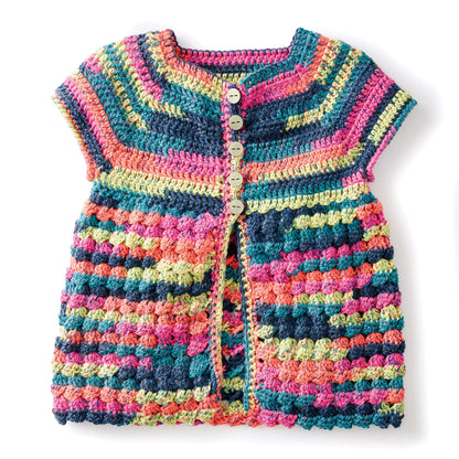 Caron Easy Way Down Crochet Cardigan 10 yrs