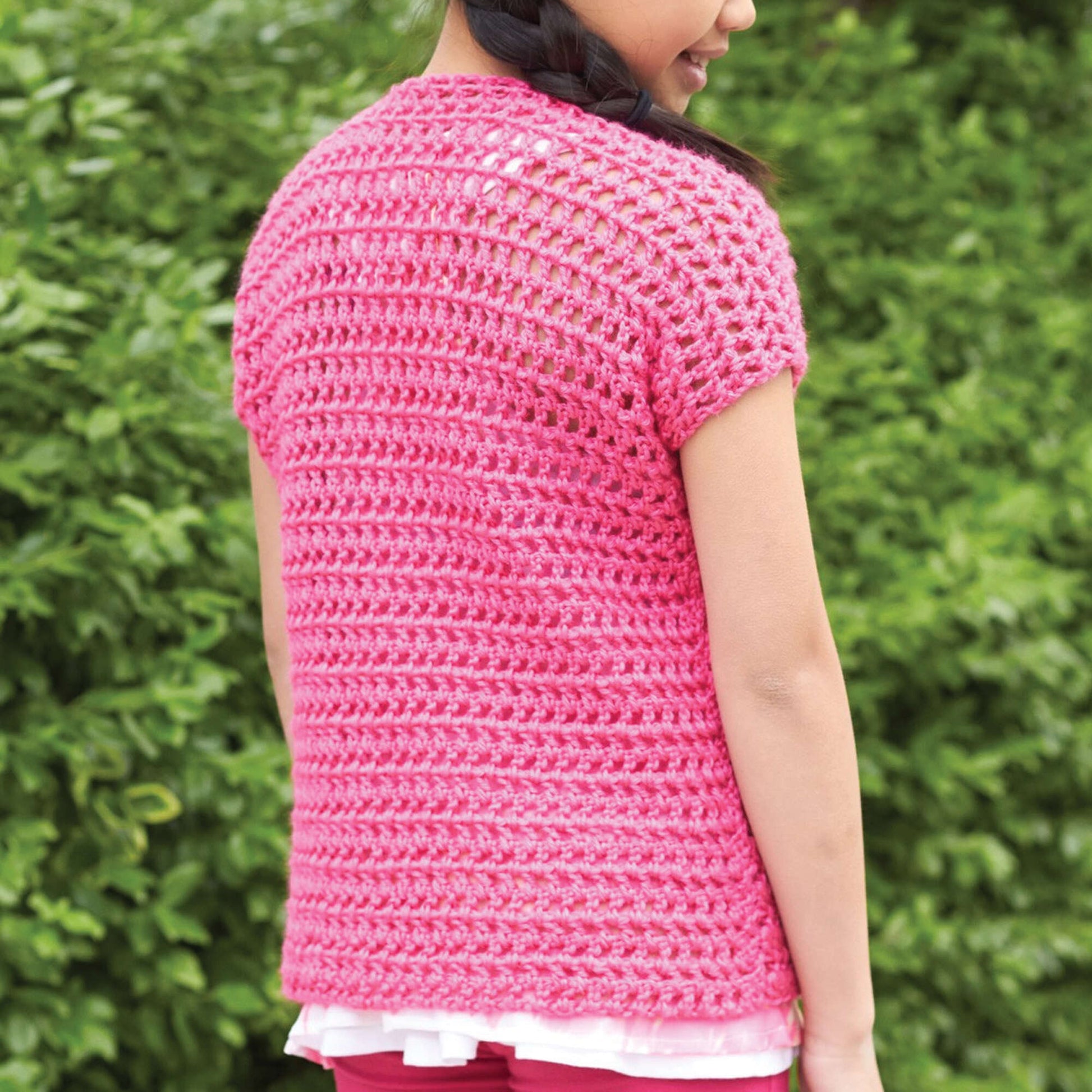 Free Caron School Photo Day Cover-Up Crochet Pattern