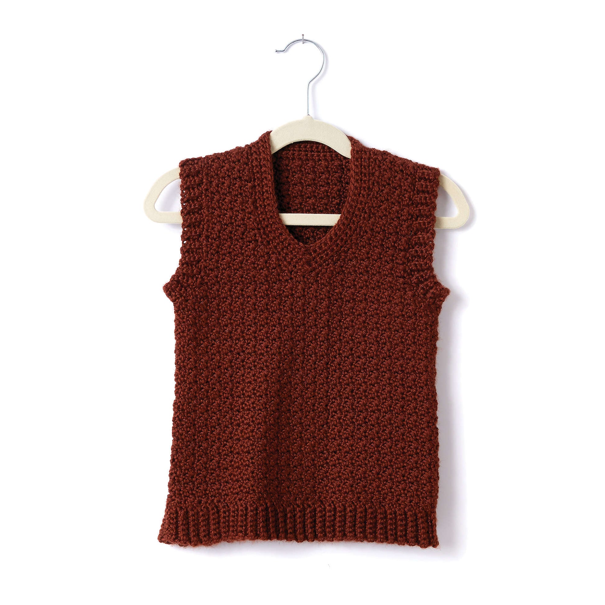 Free Caron Adult Crochet V-Neck Vest Pattern