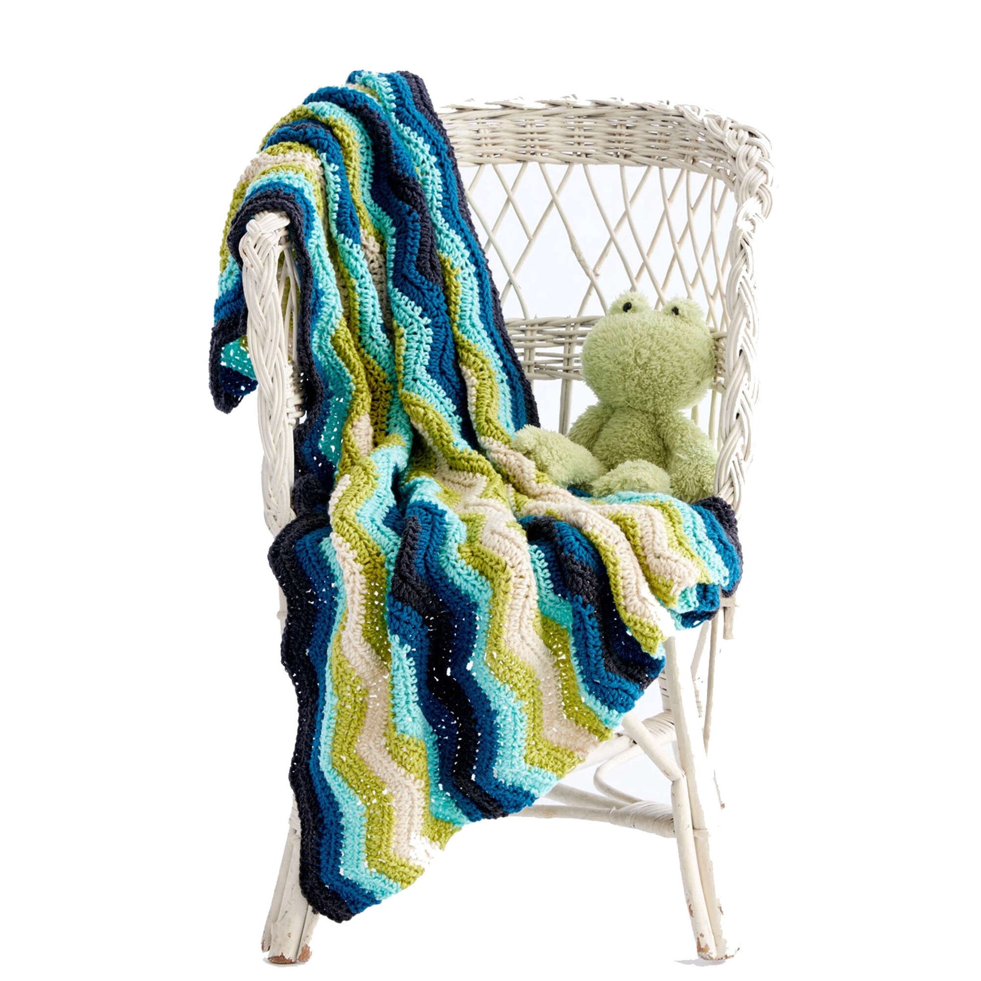 Free Caron Chevron Stripes Crochet Baby Blanket Pattern