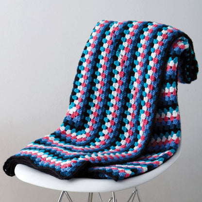 Caron Granny Goes Bright Crochet Blanket Single Size