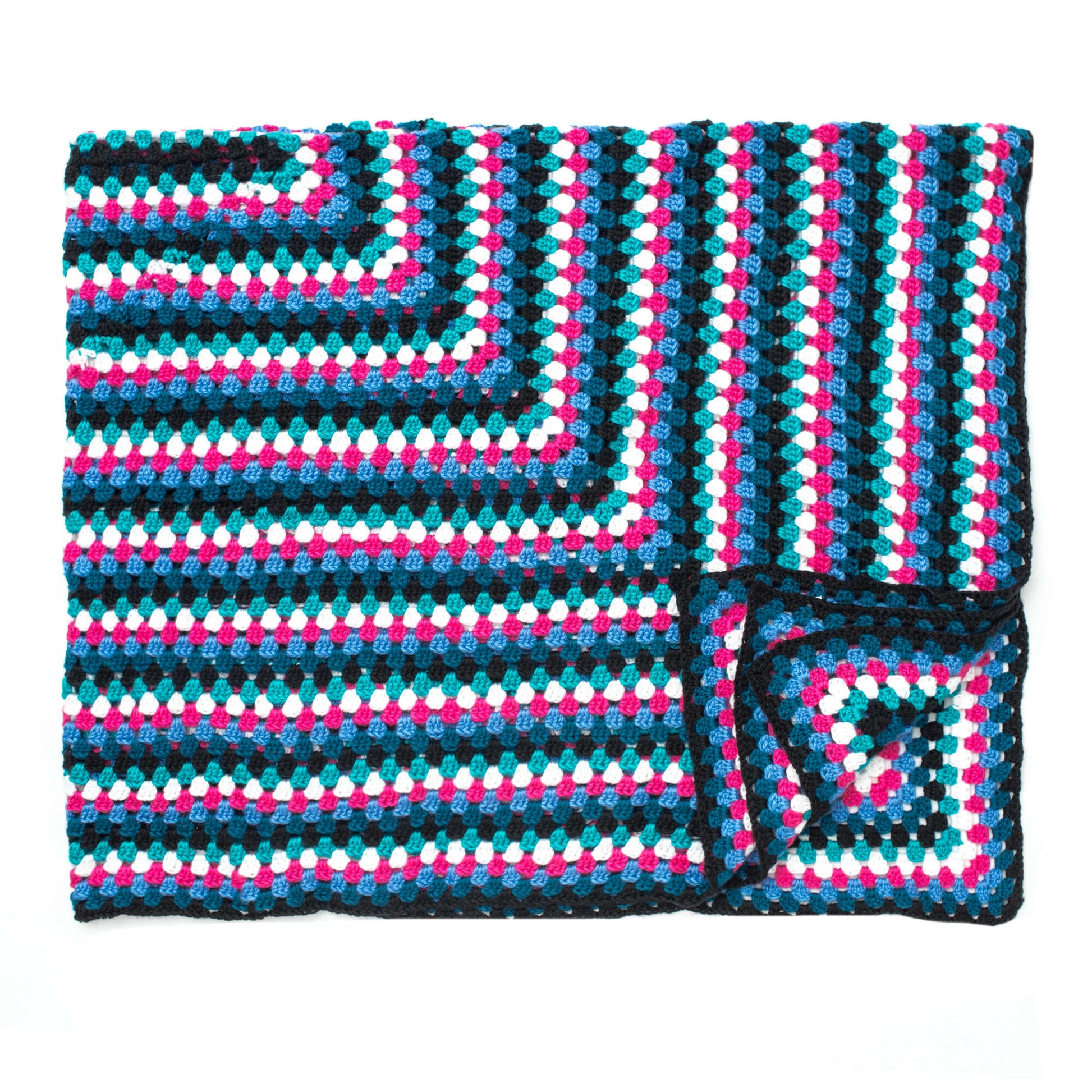 Free Caron Granny Goes Bright Crochet Blanket Pattern