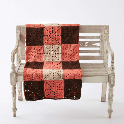 Caron Square Dance Crochet Blanket Single Size