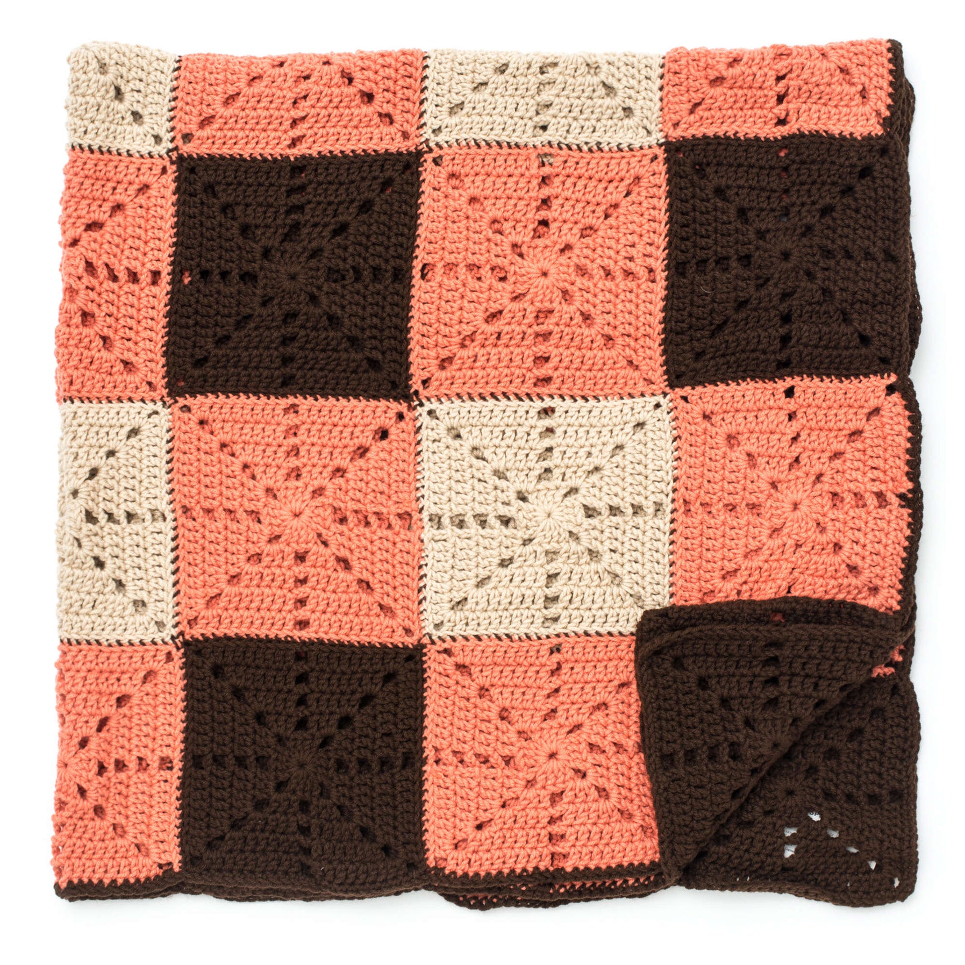 Free Caron Square Dance Crochet Blanket Pattern