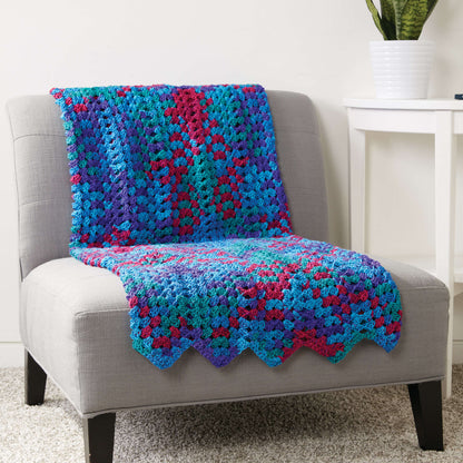 Caron Granny Stitch Chevron Blanket Single Size