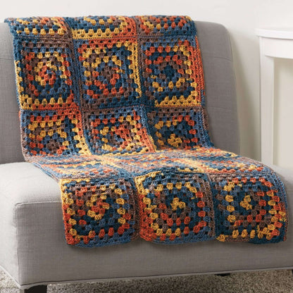 Caron Square Deal Crochet Blanket Single Size