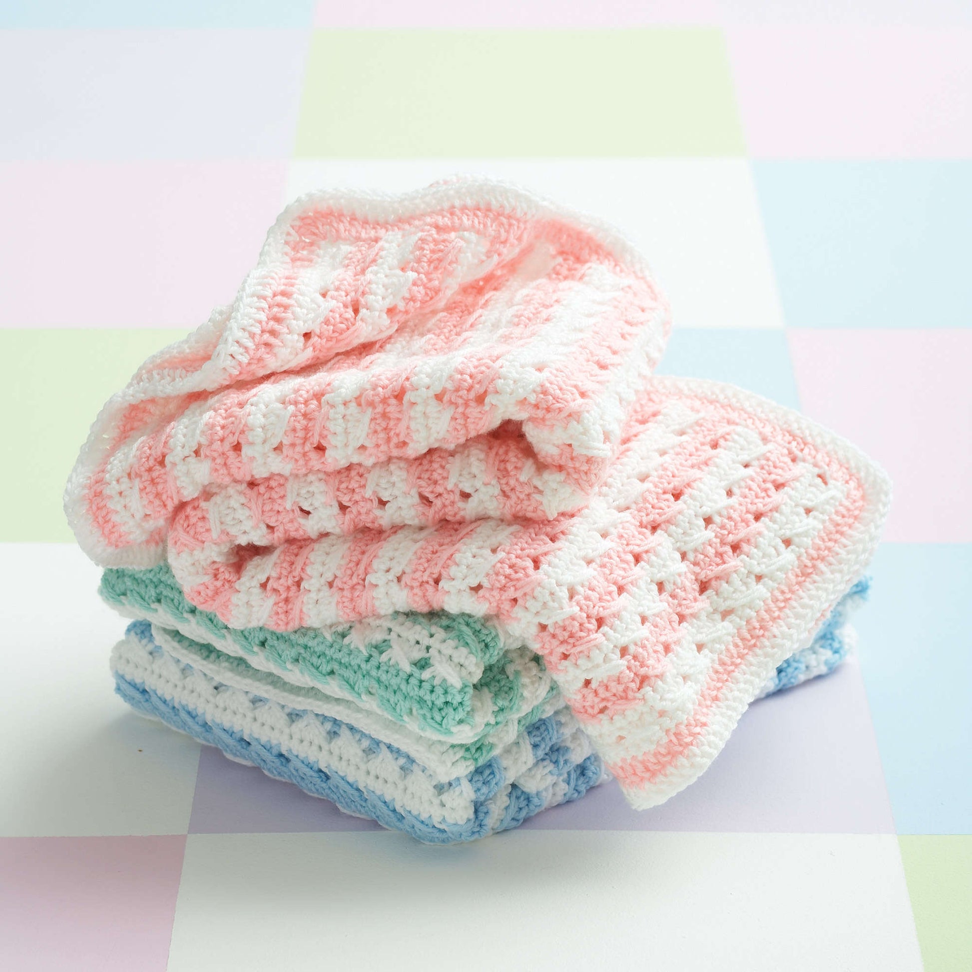 Free Caron Crochet Stripes Blanket Pattern