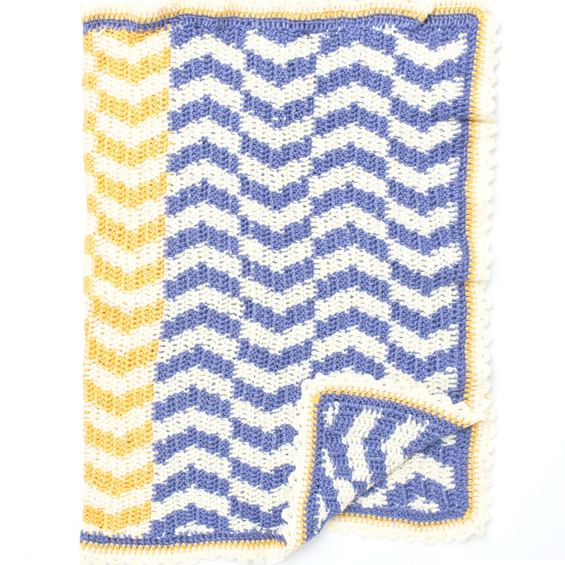 Free Caron Which Way Is Up Crochet Baby Blanket Pattern