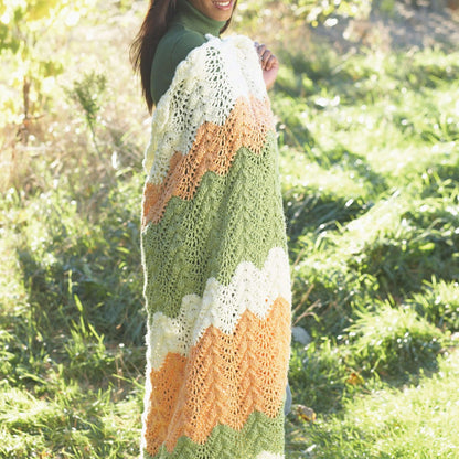 Caron Melon Ripple Afghan Crochet Single Size