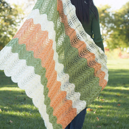 Caron Crochet Melon Ripple Afghan Single Size