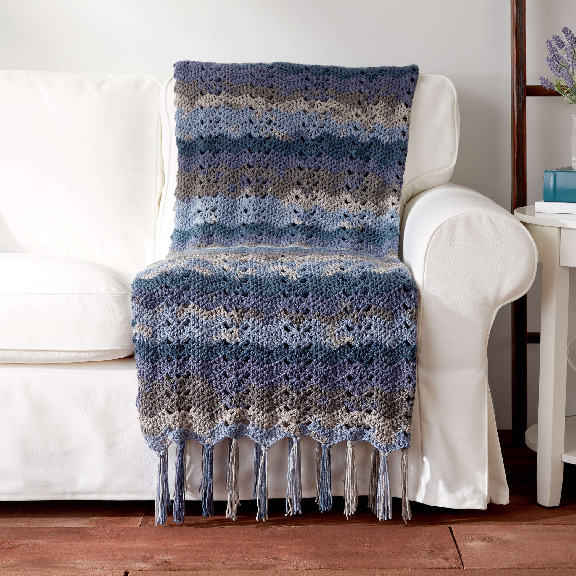 Free Caron Ocean Waves Crochet Blanket Pattern