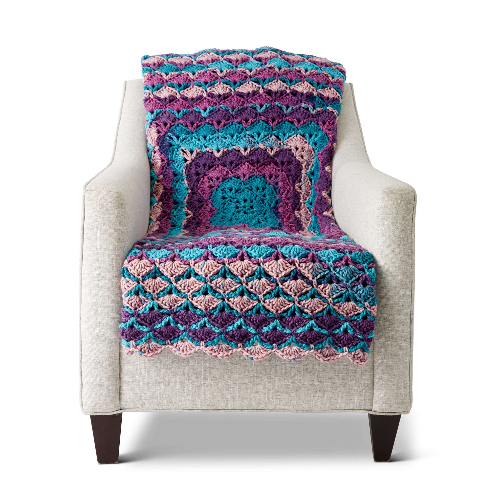 Free Caron From The Middle Crochet Blanket Pattern