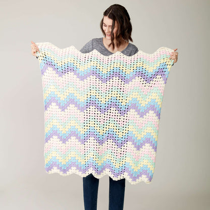 Caron Rainbow Crochet Blanket Single Size