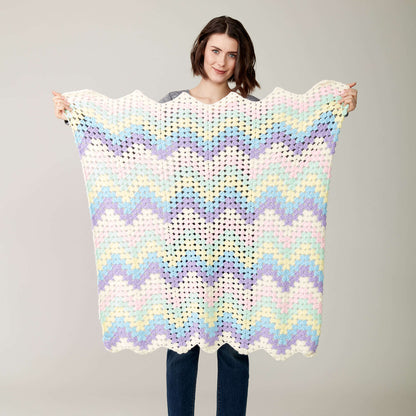 Caron Rainbow Crochet Blanket Single Size