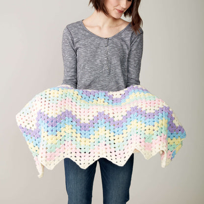 Caron Rainbow Crochet Blanket Single Size