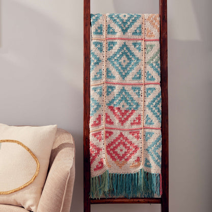 Caron Diamond Blocks Crochet Blanket Single Size