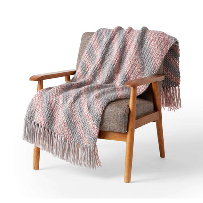 Caron Bias Striped Swirl Crochet Blanket Single Size