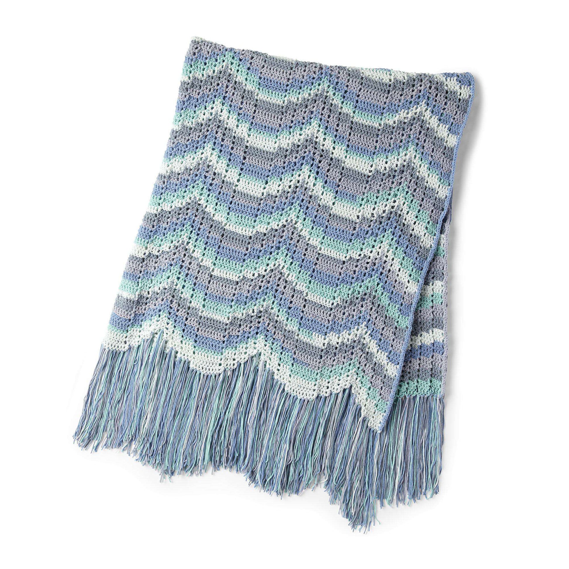 Free Caron Crochet Make Waves Blanket Pattern