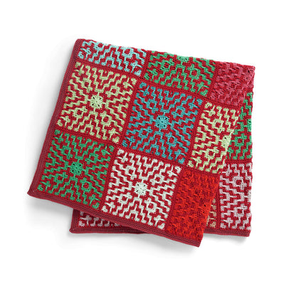 Caron Mosaic Motifs Crochet Blanket Single Size