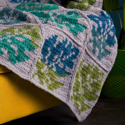 Caron Leafy Greens Crochet Blanket Single Size