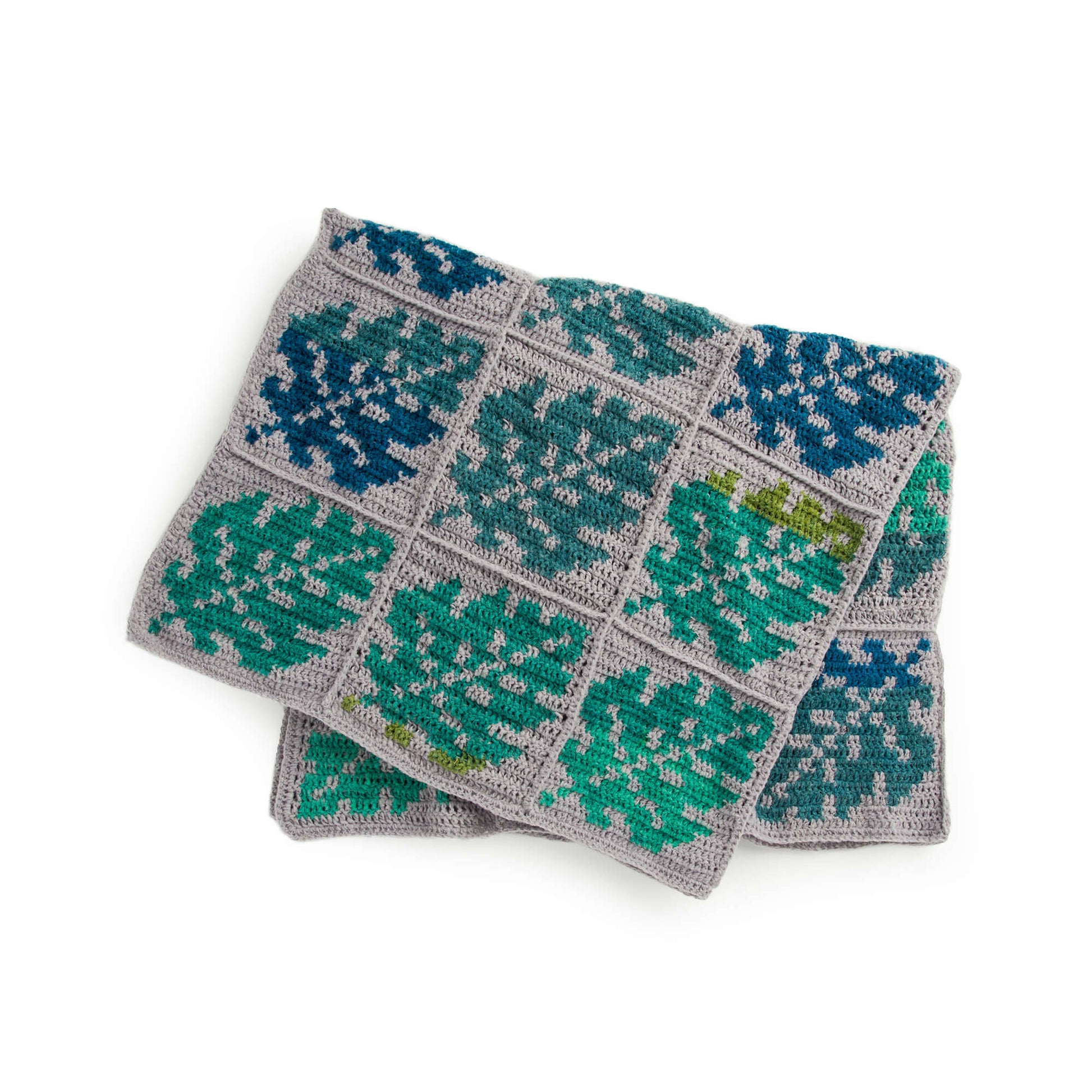Free Caron Leafy Greens Crochet Blanket Pattern