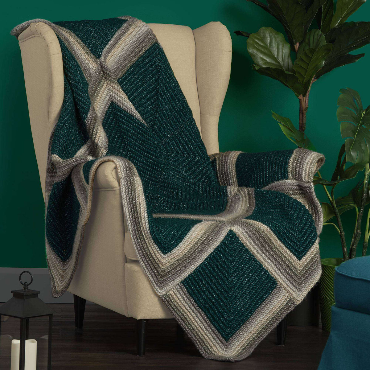 Crochet Blanket made in Caron Crystal Cakes yarn