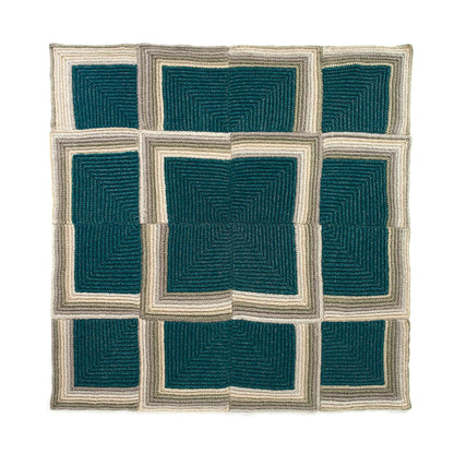 Caron Mitered Squares Crochet Afghan Crochet Blanket made in Caron Crystal Cakes yarn