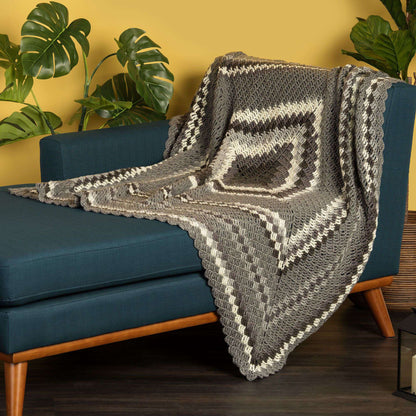 Caron Stacked from the Middle Crochet Blanket Single Size
