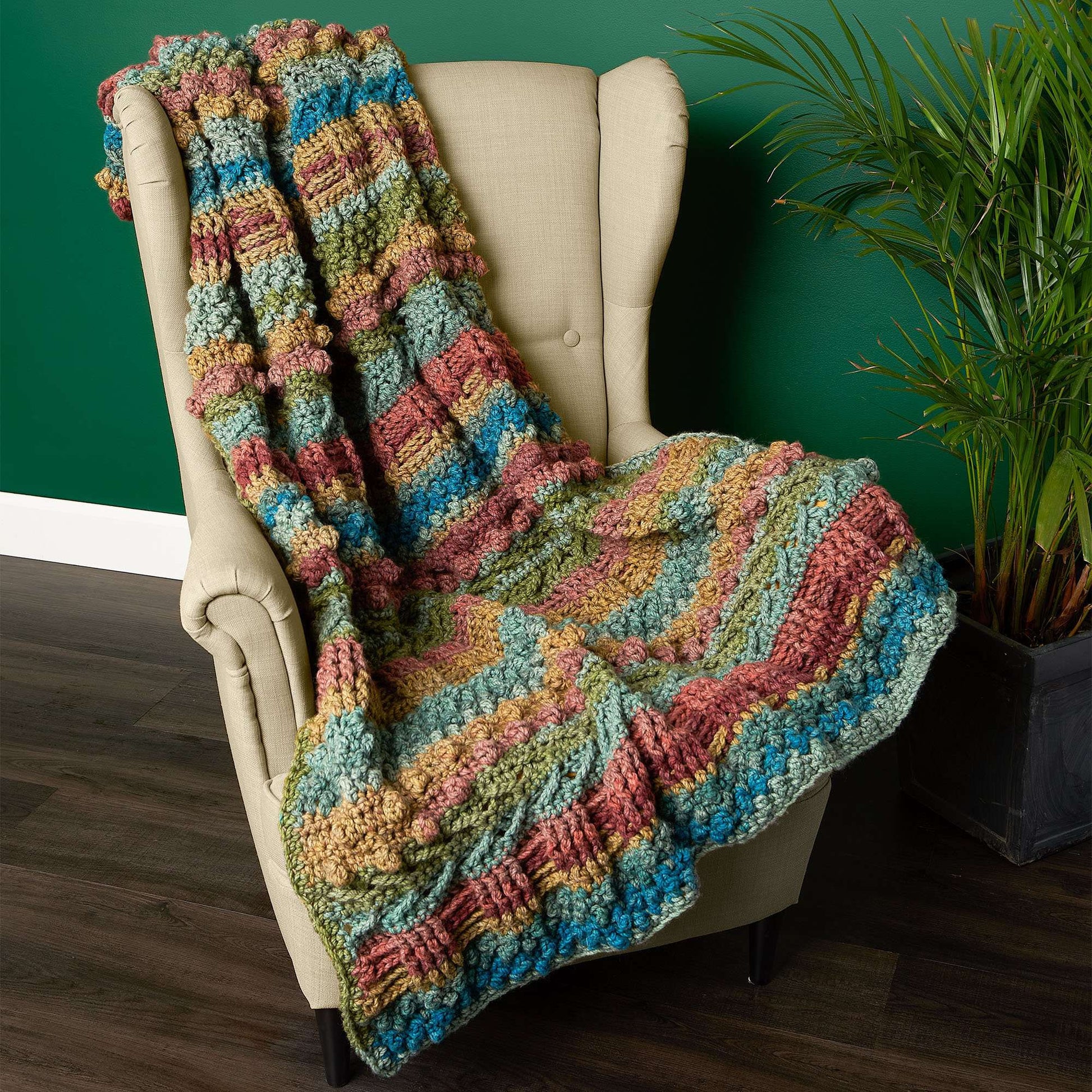 Caron Texture World Crochet Blanket Single Size