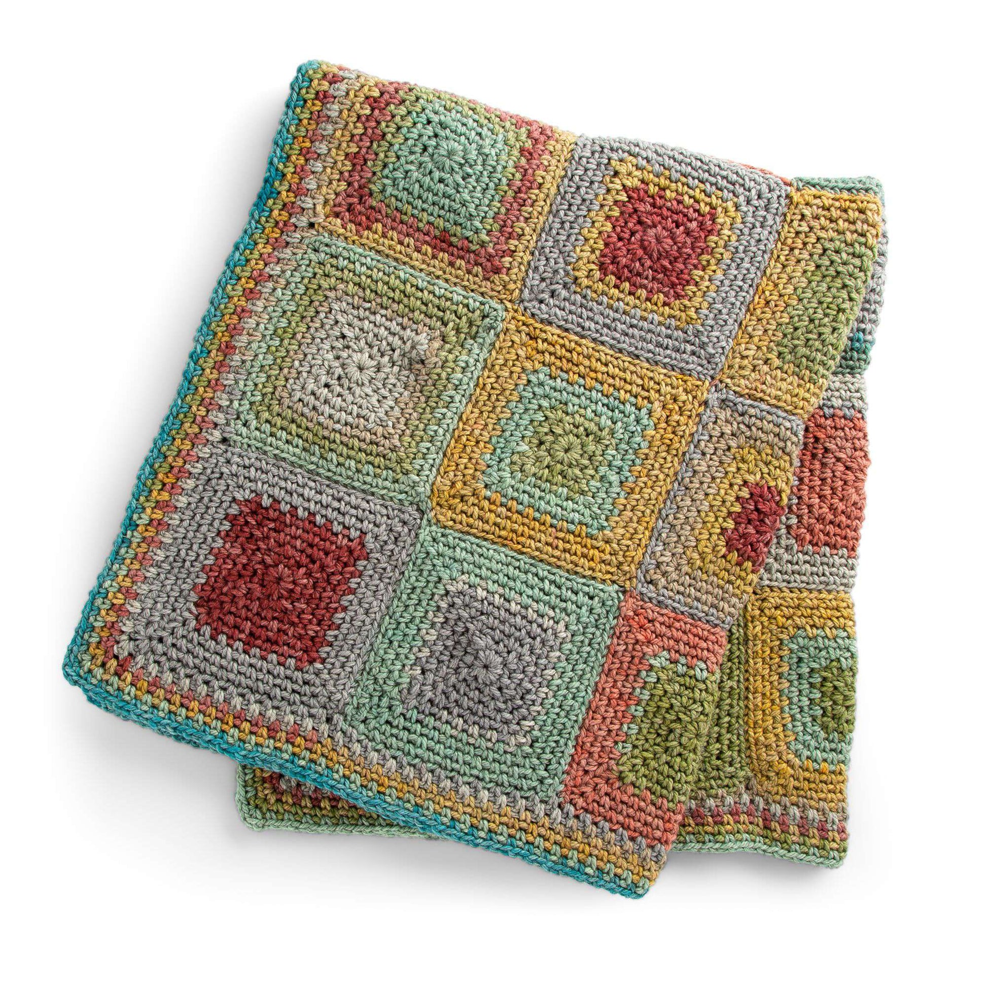 Free Caron Crochet Bold Blocks Blanket Pattern