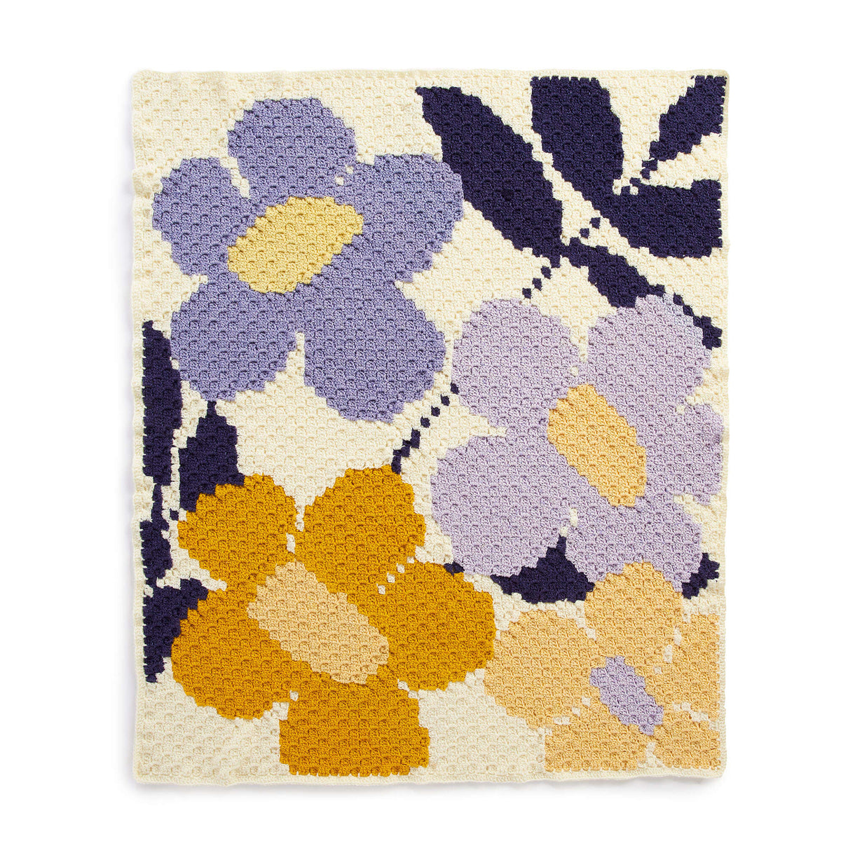 Crochet Blanket made in Caron Big Donut O'Go yarn