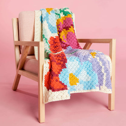 Caron Corner To Corner Pretty Florals Crochet Graphghan Single Size