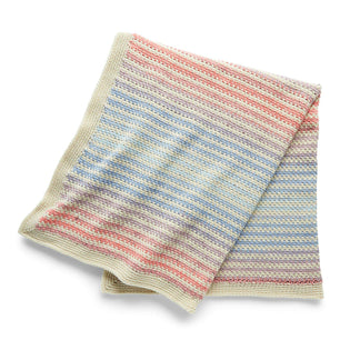 Free Beginner Caron Crochet Moss Stitch Ombré Blanket Pattern ...